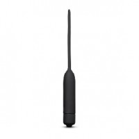 Penis Plug Vibrating, One Speed Silicone 3.9" Black